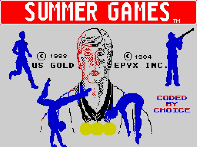 Summer Games title screen for ZX Spectrum